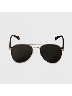 Men's Aviator Metal Sunglasses - Goodfellow & Co Gold