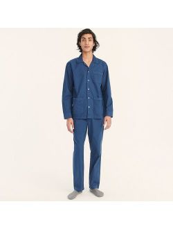 Pajama set in garment-dyed Broken-in organic cotton oxford