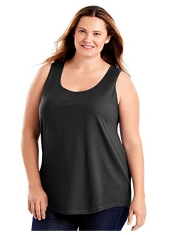 Womens Cotton Jersey Shirttail Tank Top