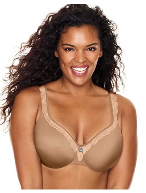 JUST MY SIZE Women's Pure Comfort Lace Back Closure Wirefree Bra MJ1271
