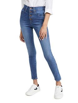 Women's 10'' High Rise Skinny Button Front Jeans