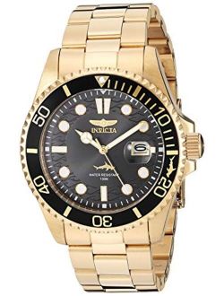 Men's 30026 Pro Diver Quartz Watch with Stainless Steel Strap, Gold, 22