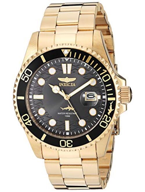 Invicta Men's 30026 Pro Diver Quartz Watch with Stainless Steel Strap, Gold, 22
