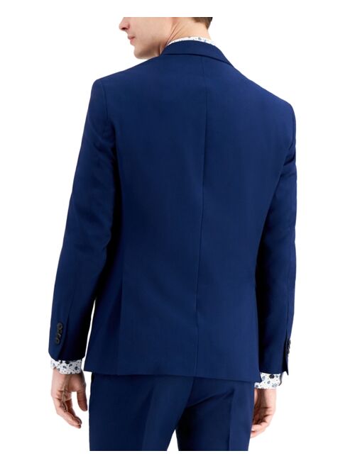 Kenneth Cole Reaction Men's Techni-Cole Blue Suit Separate Slim-Fit Suit Jacket