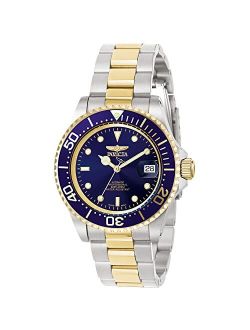 Men's Pro Diver 40mm Steel and Gold Tone Stainless Steel Automatic Watch with Coin Edge Bezel, Two Tone/Blue (Model: 8928OB)
