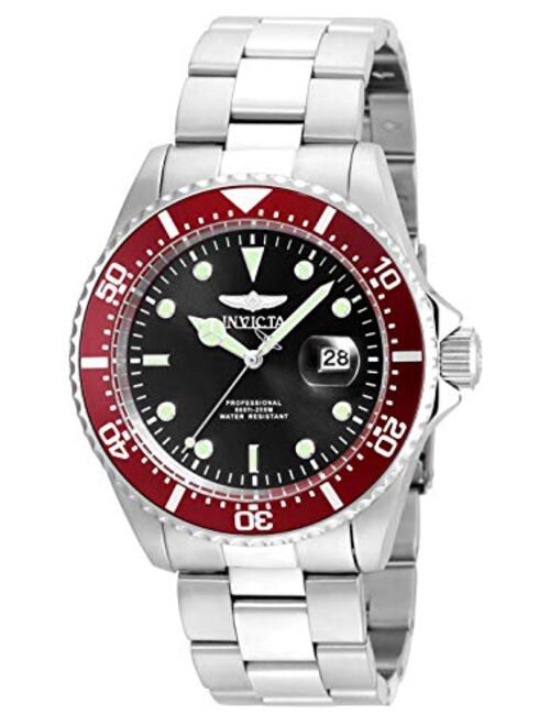 Invicta Men's 22020 Pro Diver Stainless Steel Quartz Diving Watch with Stainless-Steel Strap, Silver, 21