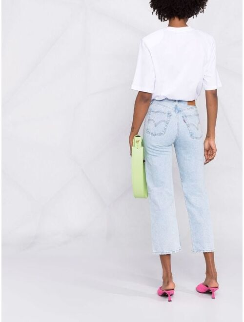 Levi's high waisted cropped jeans