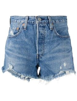 distressed jean shorts