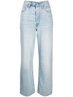 Ribcage high-rise straight jeans