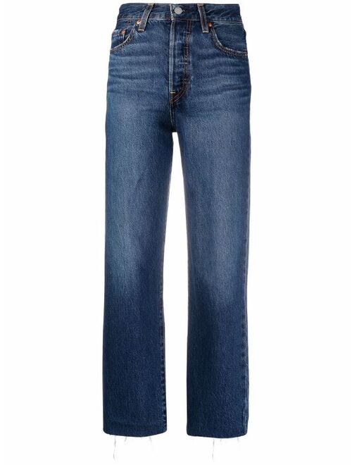 Levi's high-rise straight-leg jeans