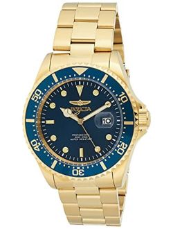 Men's 23388 Pro Diver Quartz Diving Watch with Stainless-Steel Strap, Gold, 22