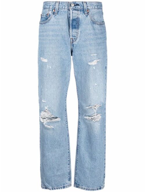 Levi's 90's 501 distressed straight leg jeans