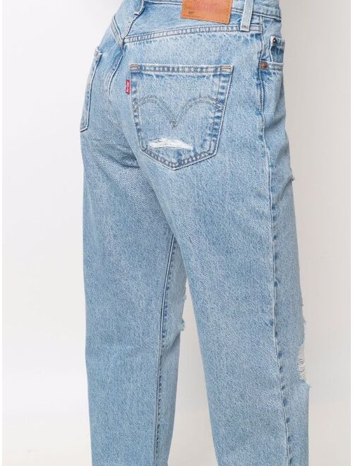 Levi's 90's 501 distressed straight leg jeans