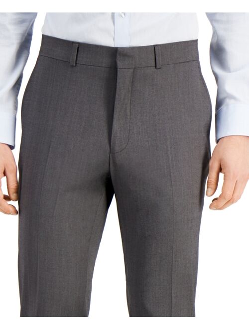 Kenneth Cole Reaction Men's Techni-Cole Light-Gray Suit Separate Slim-Fit Pants