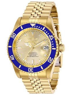 Men's 29185 Pro Diver Automatic Watch with Stainless Steel Strap, Gold, 22