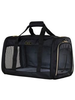 Soft Sided Multi-Entry Collapsible Travel Large Pet Carrier Duffel With Removable Lining