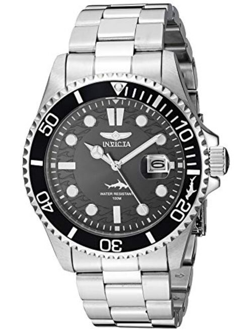 Invicta Men's 30018 Pro Diver Quartz Watch with Stainless Steel Strap, Silver, 22