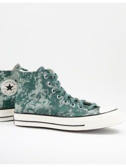 Chuck 70 Hi Surface Fusion jacquard sneakers in forest pine