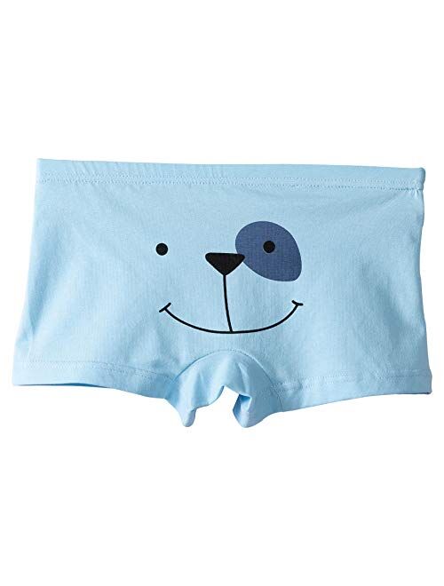 Core Pretty Boys Underwear Kids Cotton Boxer Briefs Animalface Training Boy Shorts for Toddler Size 3-12 Years (Pack of 5)