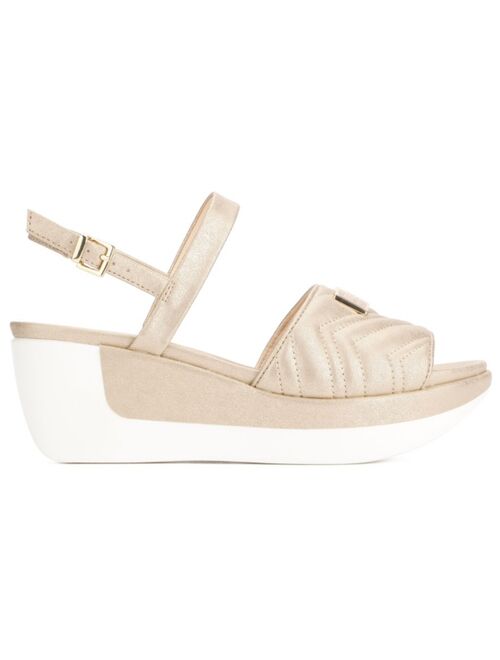 Kenneth Cole Reaction Women's Pepea Two Piece Quilted Wedge Sandals