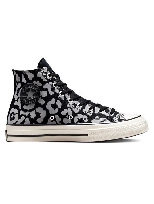 Converse Chuck 70 Hi reflective leopard print sneakers in black