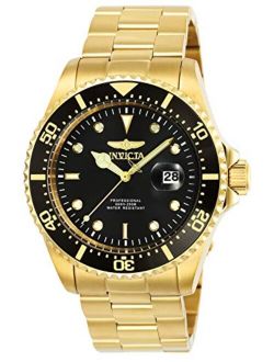 Men's 25717 Pro Diver Quartz Watch with Stainless Steel Strap, Gold, 22