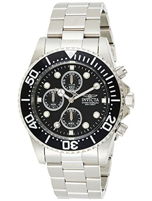 Invicta Men's 1768 Pro Diver Stainless Steel Watch with Black Dial