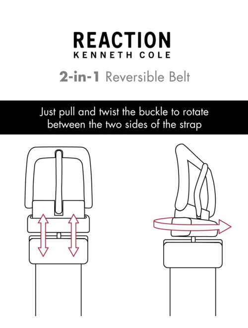 Kenneth Cole Reaction Men's Stretch Reversible Faux-Leather Belt