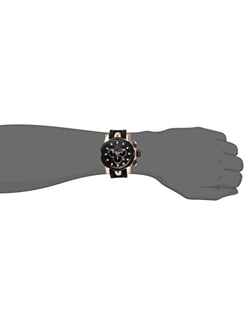 Invicta Men's 0361 Reserve Collection Venom Chronograph Black Polyurethane Watch