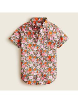 Boys' short-sleeve button-up shirt in Liberty® print
