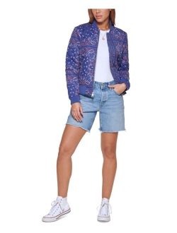 Women's Diamond Quilted Bomber Jacket