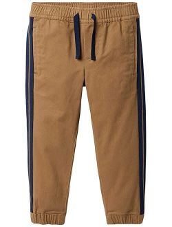 Side Stripe Twill Joggers (Toddler/Little Kids/Big Kids)