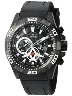 Men's 'Aviator' Quartz Stainless Steel and Silicone Strap Watch, White, Black, 26 (Model: 21741, 24578)