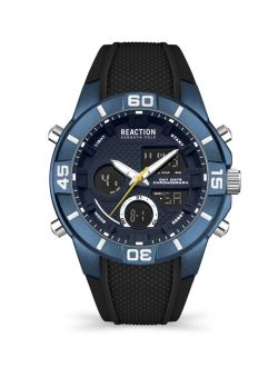 Men's Ana-Digit Black Silicon Strap Watch, 48mm