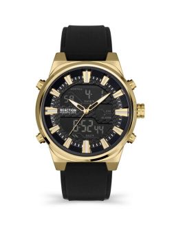 Men's Ana-Digit Black Silicon Strap Watch, 47mm
