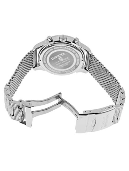 Invicta Men's 24209 Speedway Stainless Steel Quartz Watch with Stainless-Steel Strap, Silver, 22