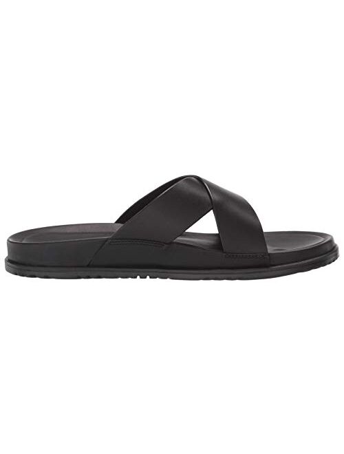 UGG Men's Wainscott Leather Slip-On Slide Sandal