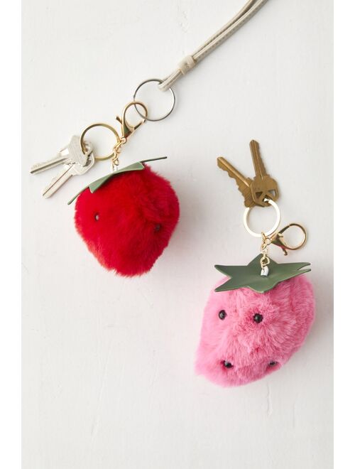 Urban Outfitters Fluffy Strawberry Keychain