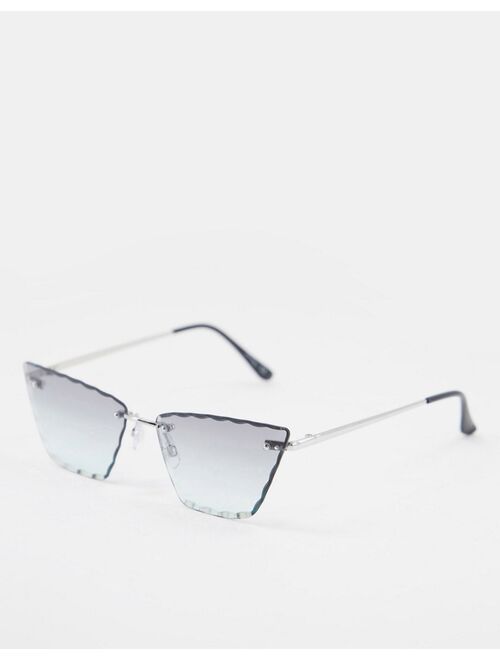 Jeepers Peepers womens cat eye sunglasses in gray