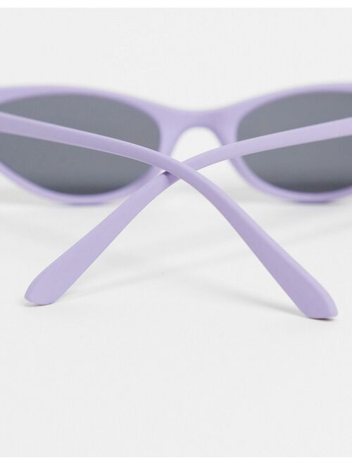 ASOS DESIGN cat eye sunglasses in lilac
