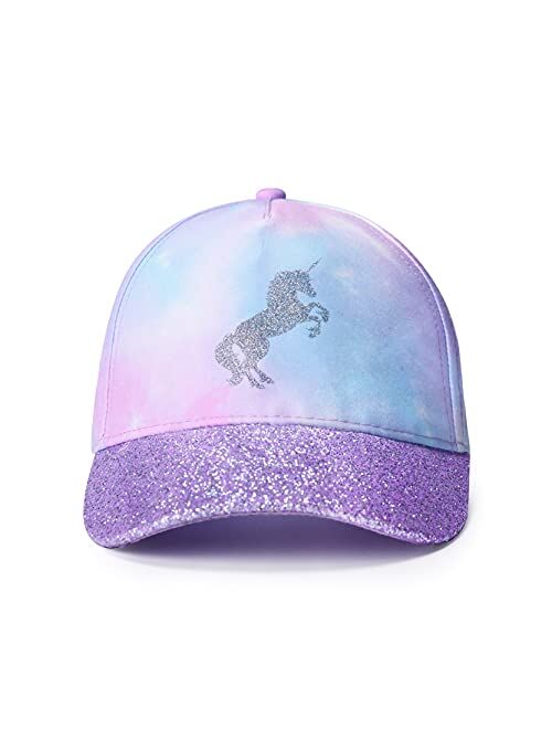 accsa Kids Trucker Hat Girls Baseball Cap Youth Cute Unicorn Hat Adjustable Snapback Cap for Summer Sports Travel Hiking Hat
