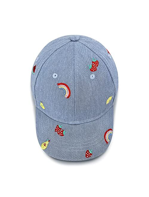 Gifts Treat Girls Baseball Cap Kids Cotton Hat Trucker Sun Hat Adjustable Toddler Baseball Hat Beach Hat for Toddler Girls 1-8 Years