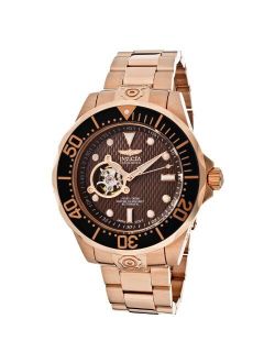 Men's Grand Diver Automatic Textured Dial 18k Stainless Steel Watch