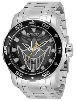 Men's 35615 DC Comics Joker Quartz Watch with Stainless Steel Strap, Silver, 26