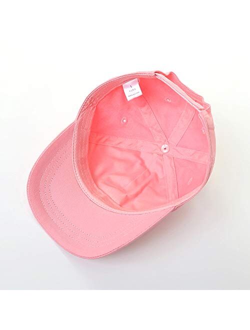Julerwoo Kids Girls Unicorn Baseball Cap Pink Cotton Sun Hat for 3-12Y