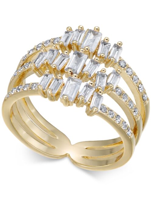 INC International Concepts Gold-Tone Crystal Stack Ring, Created for Macy's
