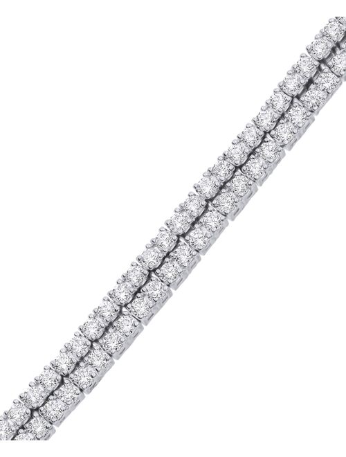 Macy's Diamond Double Row Tennis Bracelet (5 ct. t.w.) in 14k White Gold