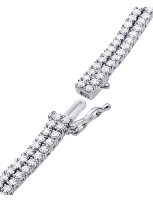 Macy's Diamond Double Row Tennis Bracelet (5 ct. t.w.) in 14k White Gold