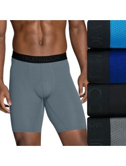 4-pack Breathable 4-Way Stretch Micro-Mesh Long-Leg Boxer Briefs