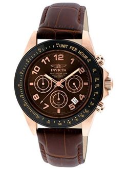 Men's 10712 Speedway Brown Dial Brown Leather Watch